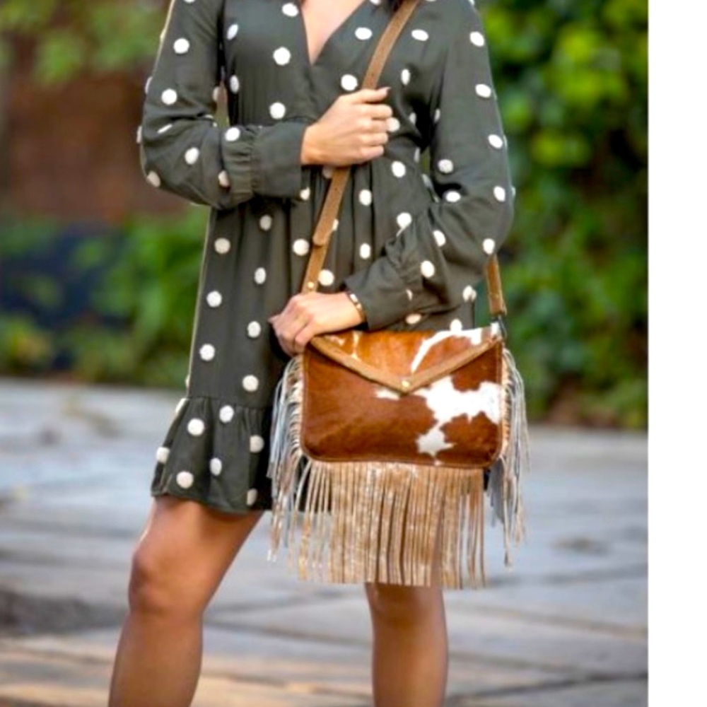 Myra Hairon Crossbody Fringe Boho Western Cowgirl